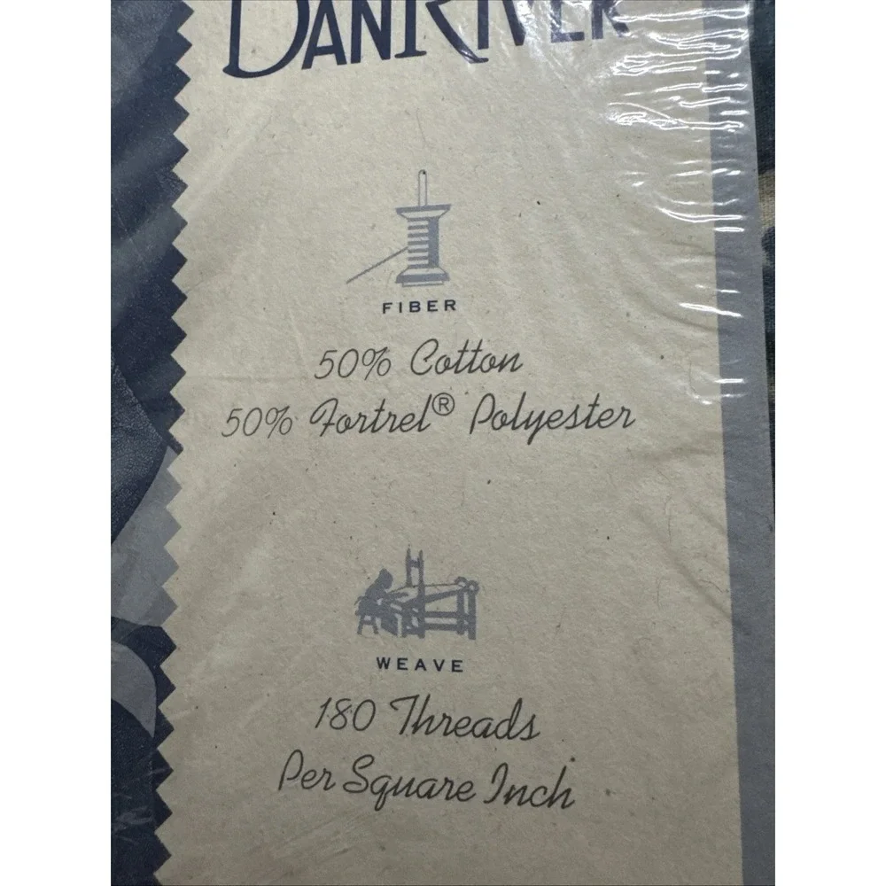 Vtg New In Pkg Dan River Full Bed Fitted Sheet 